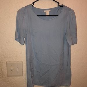 H&M blue and white  polka blouse